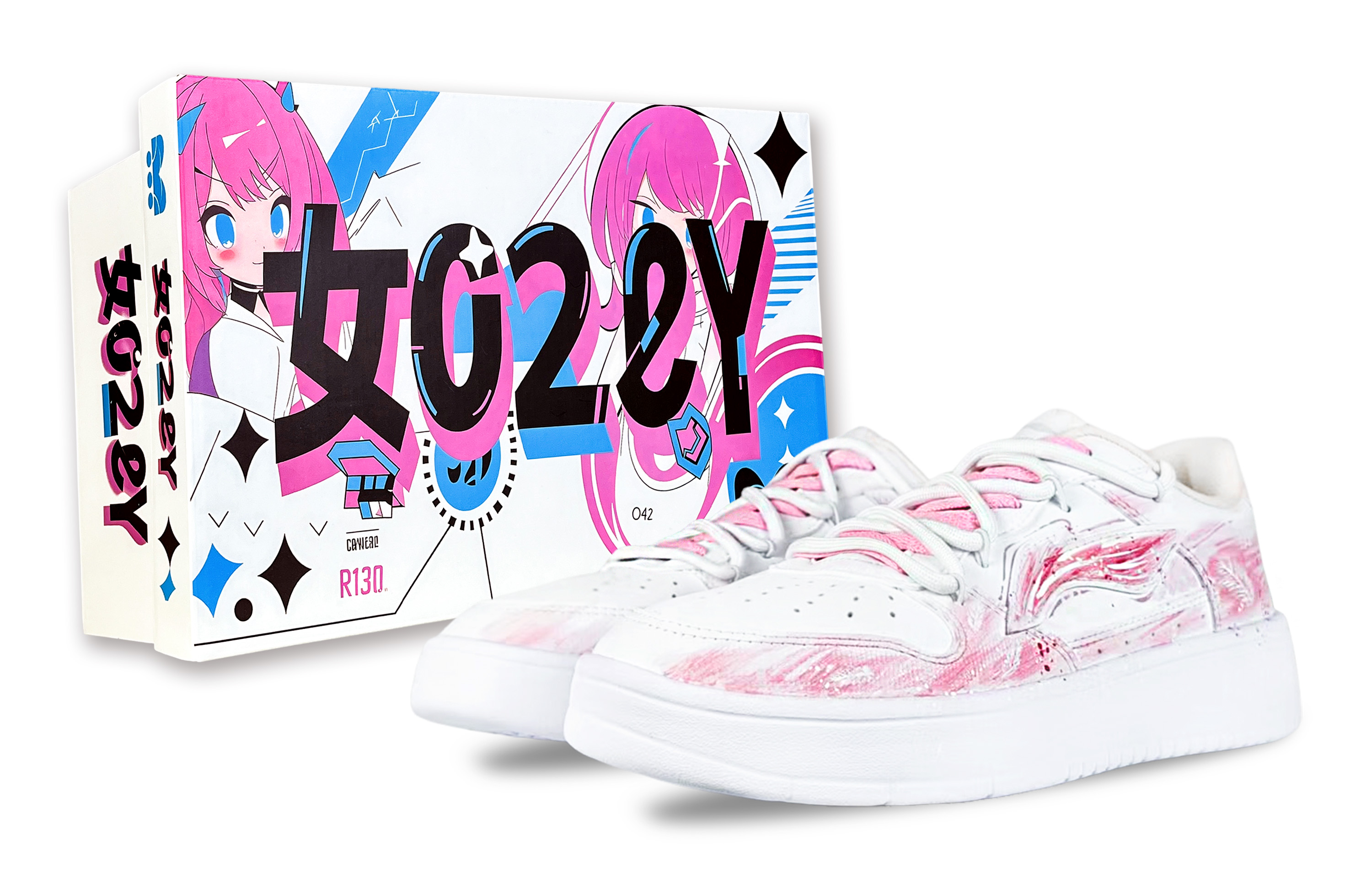 LiNing Pontoon Boats Wear resistant And Waterproof Low top Skateboard Shoes Unisex Pink White