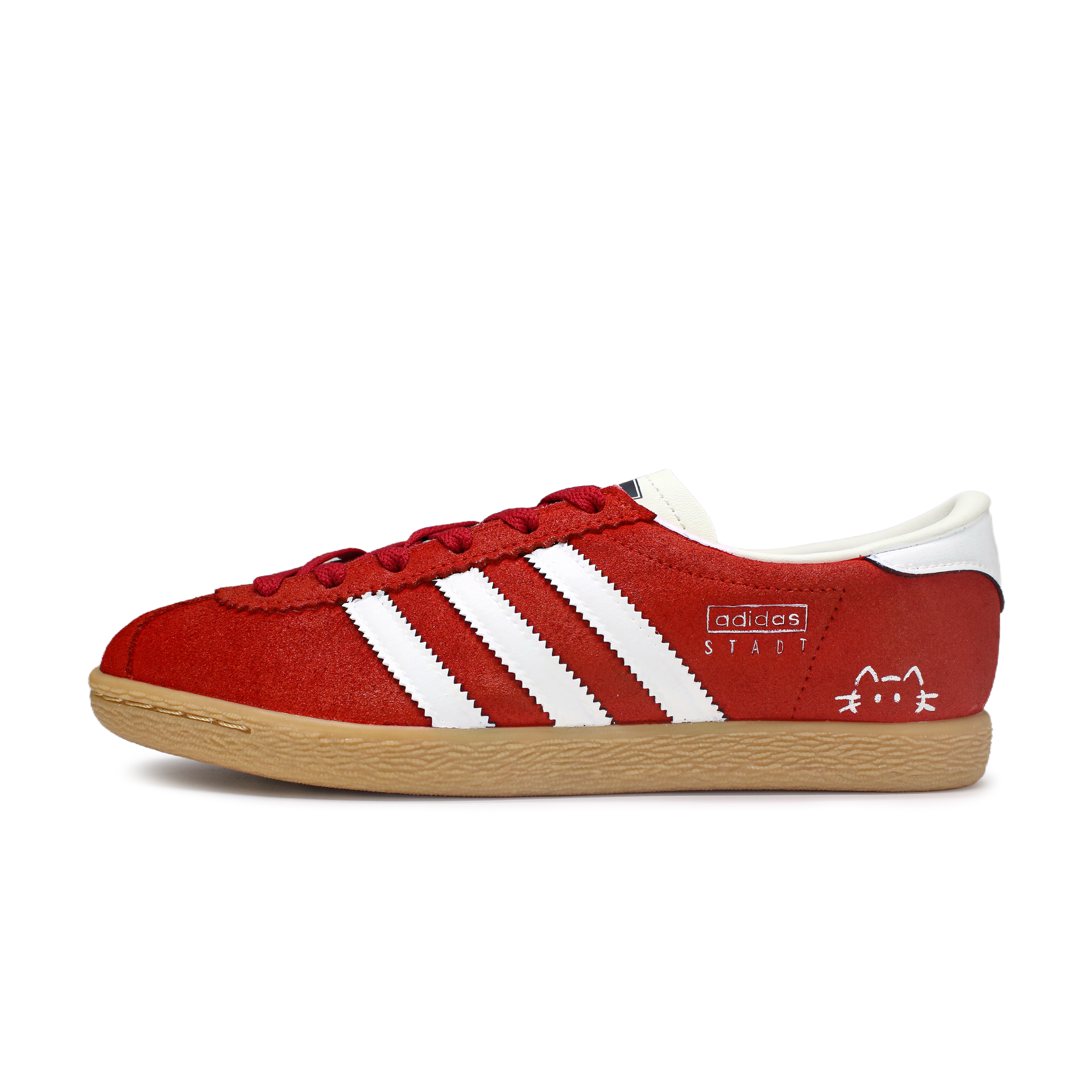 Adidas Originals Stadt Abrasion Resistant Low top Skateboard Shoes Unisex Red White