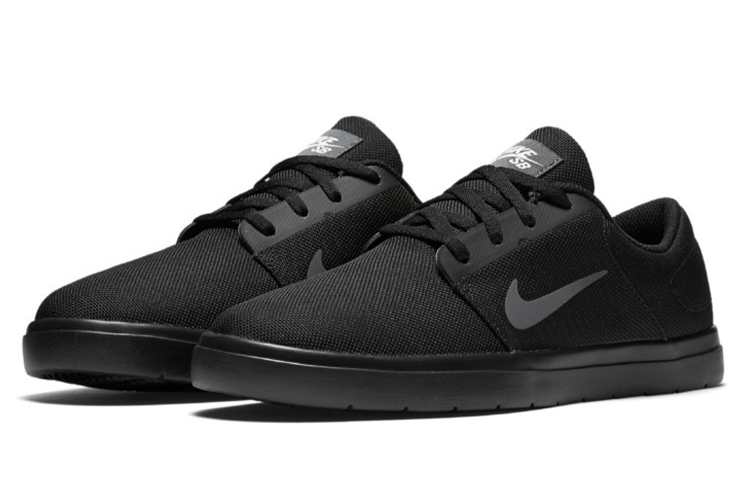 Nike Sb Portmore Ultralight Canvas Black Dark Grey White