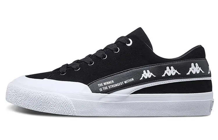 Kappa Skateboard Shoes Unisex Low top Black/White