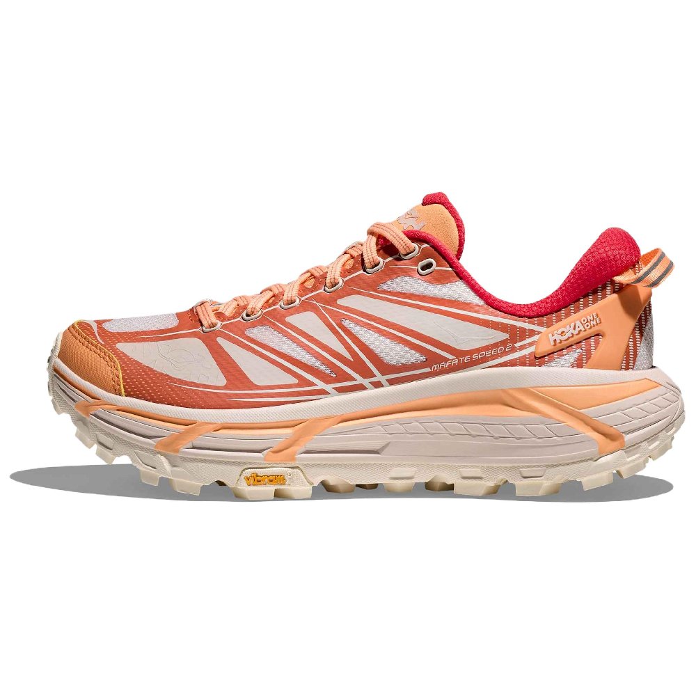 HOKA ONE ONE Mafate Speed 2 Support Running Shoes Unisex Orange Beige