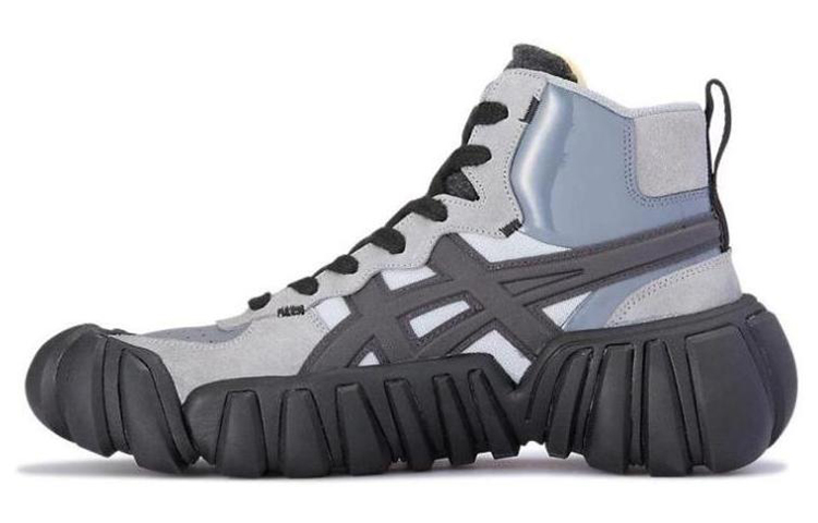 Onitsuka Tiger Dentigre Ll Cushioned Slip-Resistant Abrasion-Resistant High-Top Skateboard Shoes Men's Gray Black