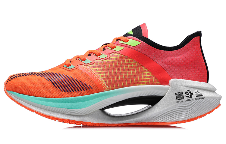 LiNing Shadow Essential Cushioning Rebound Breathable Lightweight Low top Running Shoes Men's Fluorescent Glaze Orange