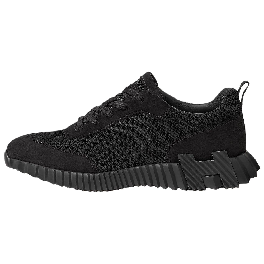 HERMES Bouncing Low Top Casual Shoes Men's Black