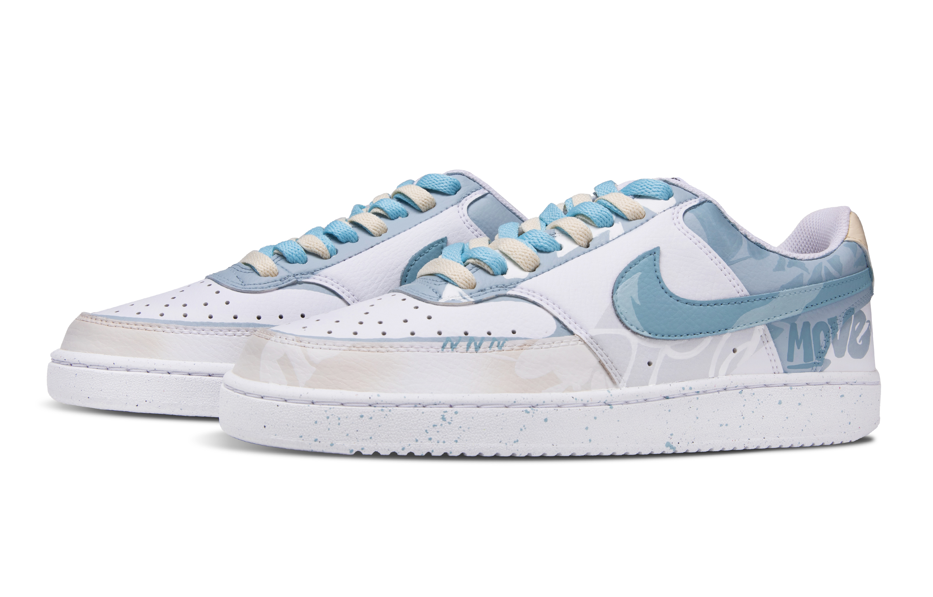 Nike Court Vision 1 Low Top Skateboard Shoes Women's Yellow Blue купить в интернет-магазине Yoocart с быстрой доставкой по России.