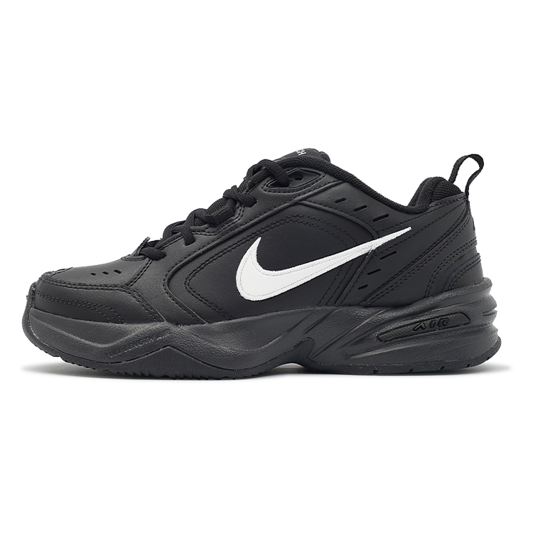 Nike Air Monarch 4 Abrasion Resistant Low Top Chunky Sneakers Unisex Black White
