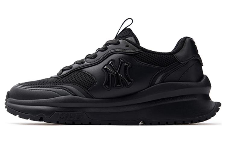 MLB Chunky Runner Abrasion Resistant Breathable Low Top Casual Running Shoes Unisex Black
