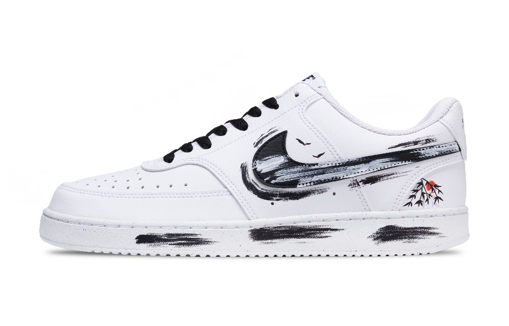 Nike Court Vision 1 Low Top Skateboard Shoes Unisex White