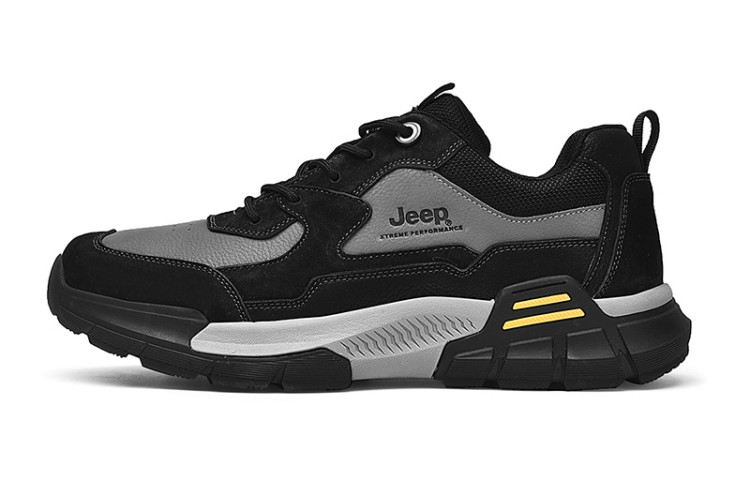 Jeep Casual Shoes Men Low-Top Black/Gray