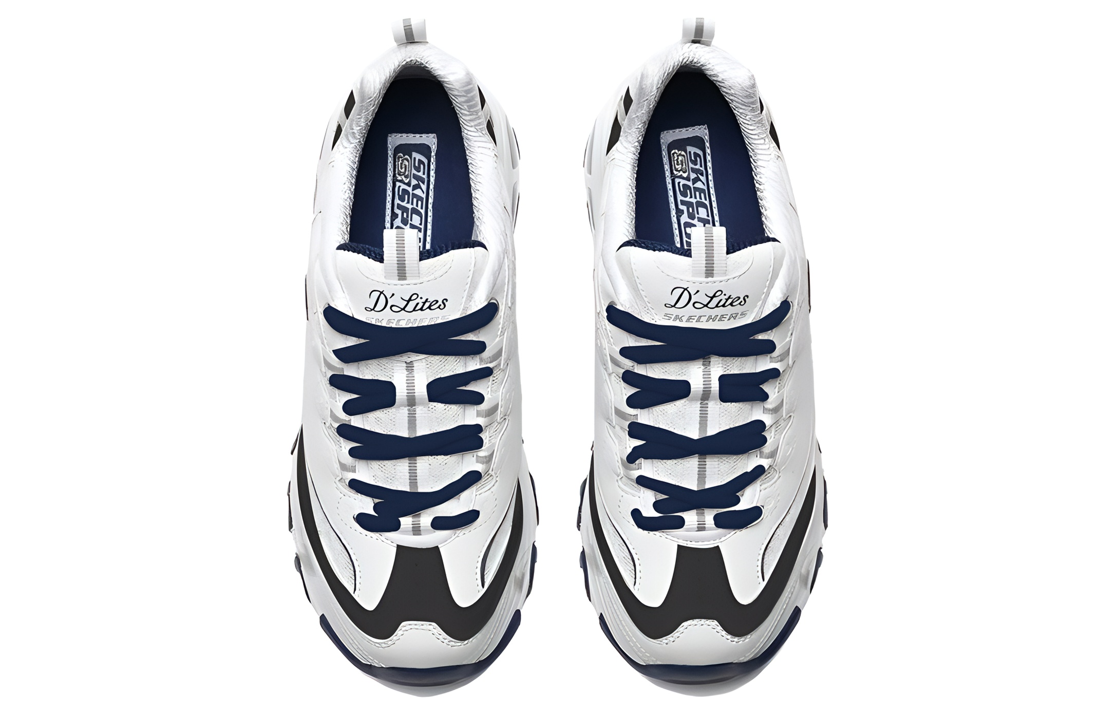 Skechers D'LITES 1.0 Low Top Chunky Sneakers Women's White купить в интернет-магазине Yoocart с быстрой доставкой по России.