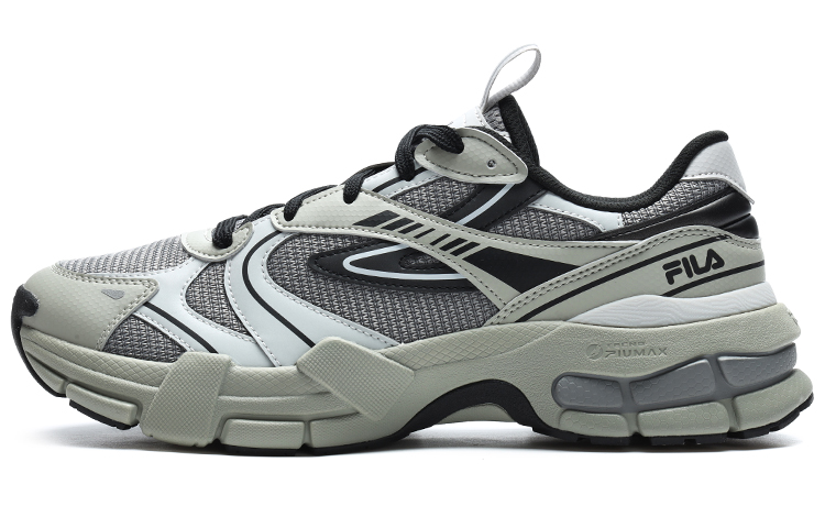 FILA DECODER Anti-Slip And Wear-Resistant Breathable Low-Top Casual Running Shoes Men's Gray Black