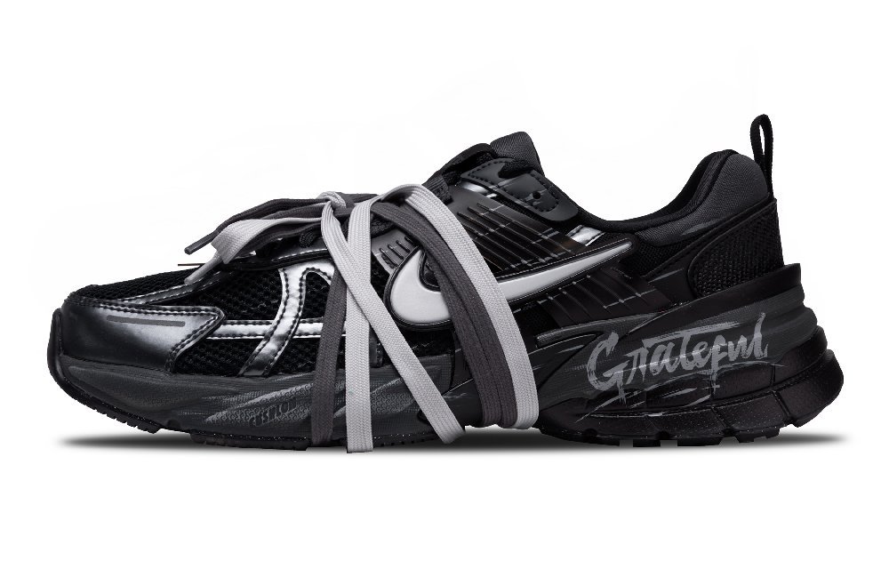 Nike V2K Run Abrasion Resistant Low Top Casual Training City Commute Running Shoes Men's Black