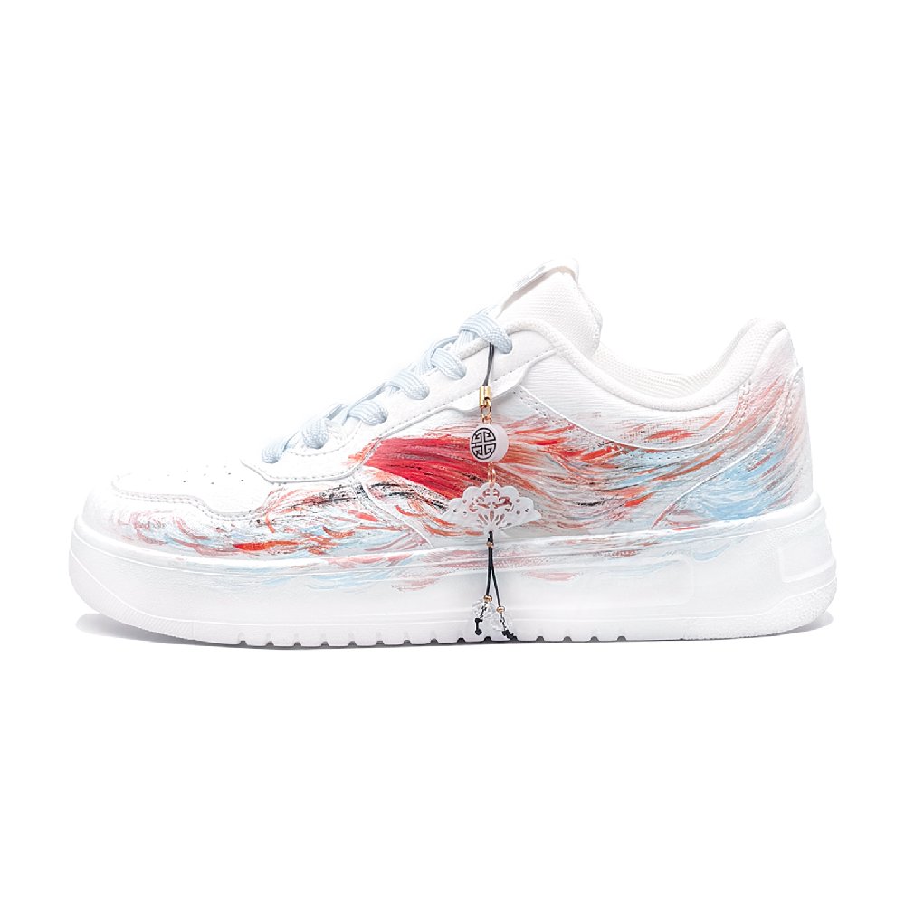 Anta Relaxed Waterproof, Abrasion Resistant, And Breathable Low Top Skateboard Shoes Unisex Red Blue