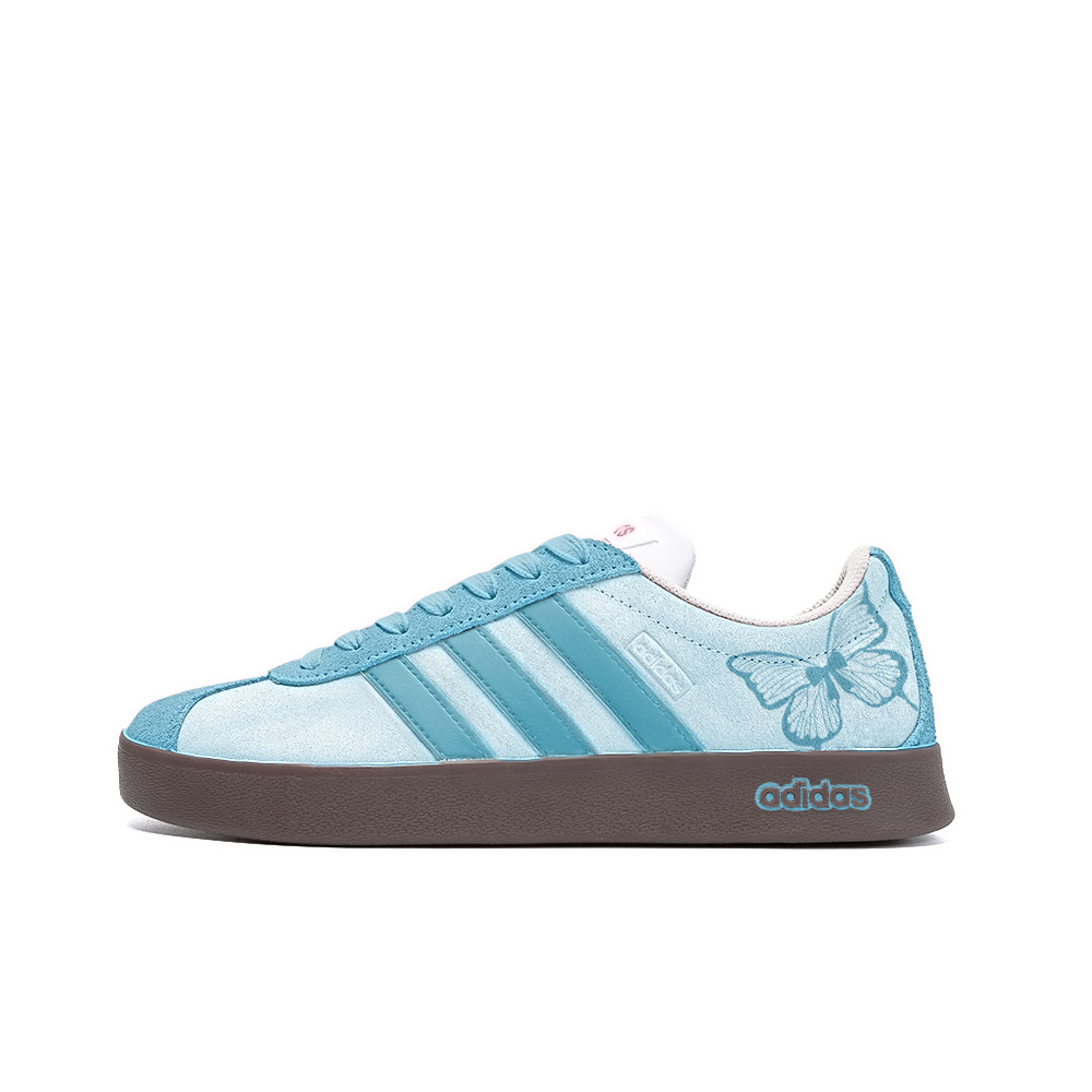 Adidas Neo Vl Court Naive Blue, Amber Low Top Skateboard Shoes Unisex Yellow