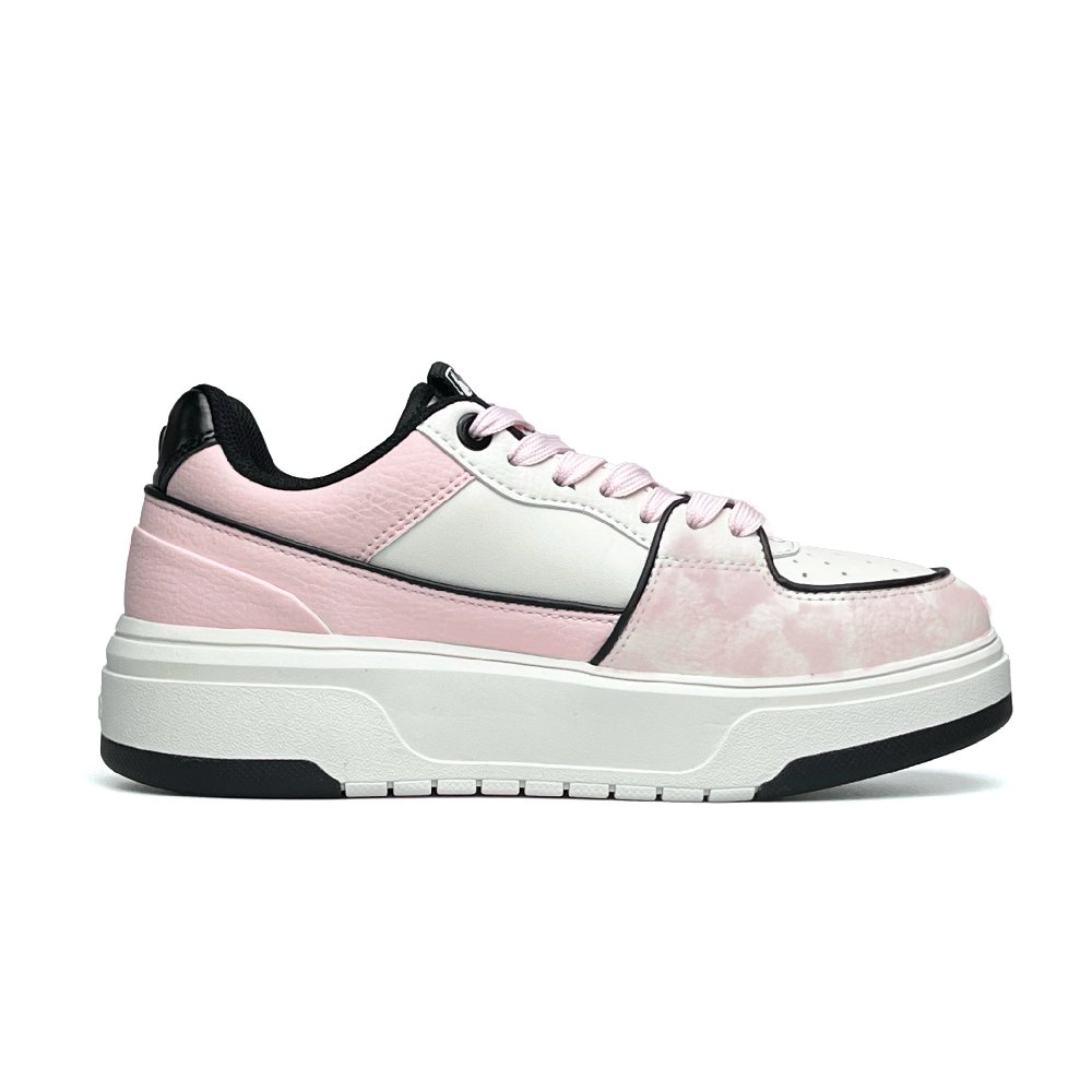 MLB Chunky Liner WAO Anti Slip Wear Resistant Low Top Skateboard Shoes Unisex Pink White