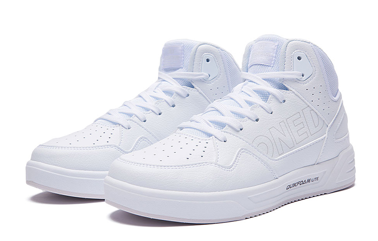 361° Abrasion Resistant Breathable High Top Skateboard Shoes Women's White