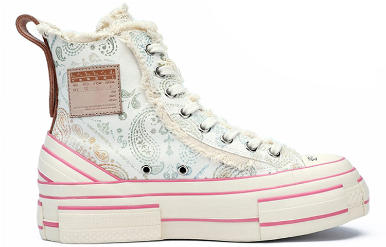 VESSEL G.O.P. Highs Paisley Fluorescence Skateboard Shoes Unisex White