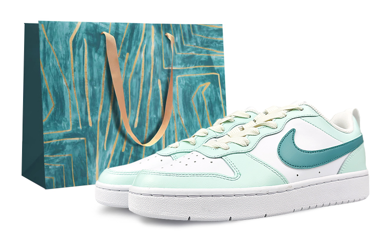 Nike Court Borough Slip-Resistant Cushioning Wear-Resistant Low-Top Skateboard Shoes Women's Green
