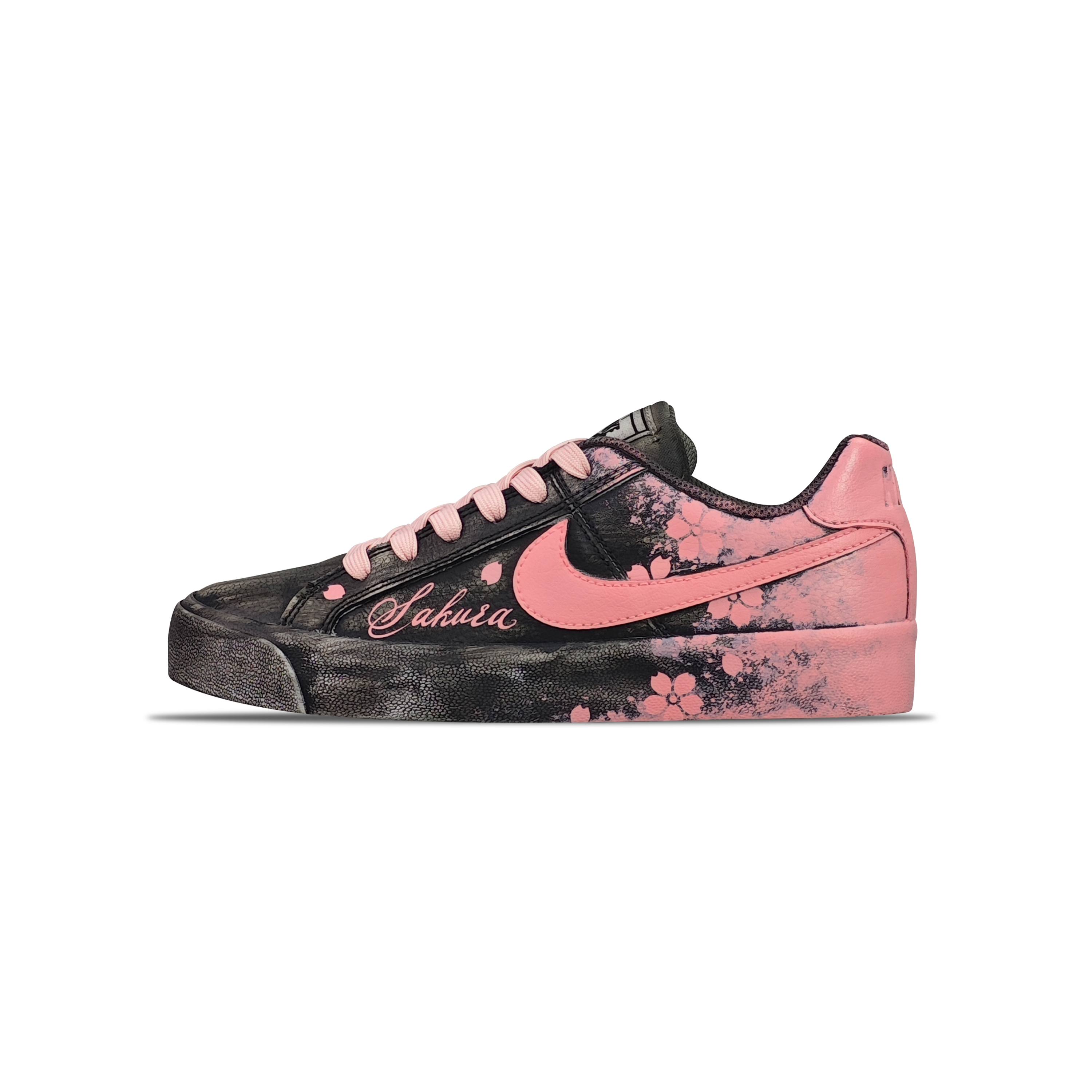 Nike Court Royale AC Anti Slip Wear Resistant Low Top Skateboard Shoes Unisex Black Pink