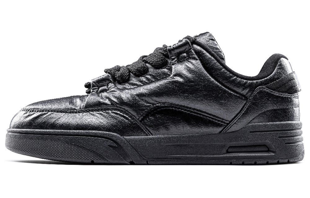 Anta AOJIE Cushioning, Wear Resistant Low Top Skateboard Shoes Men's Black