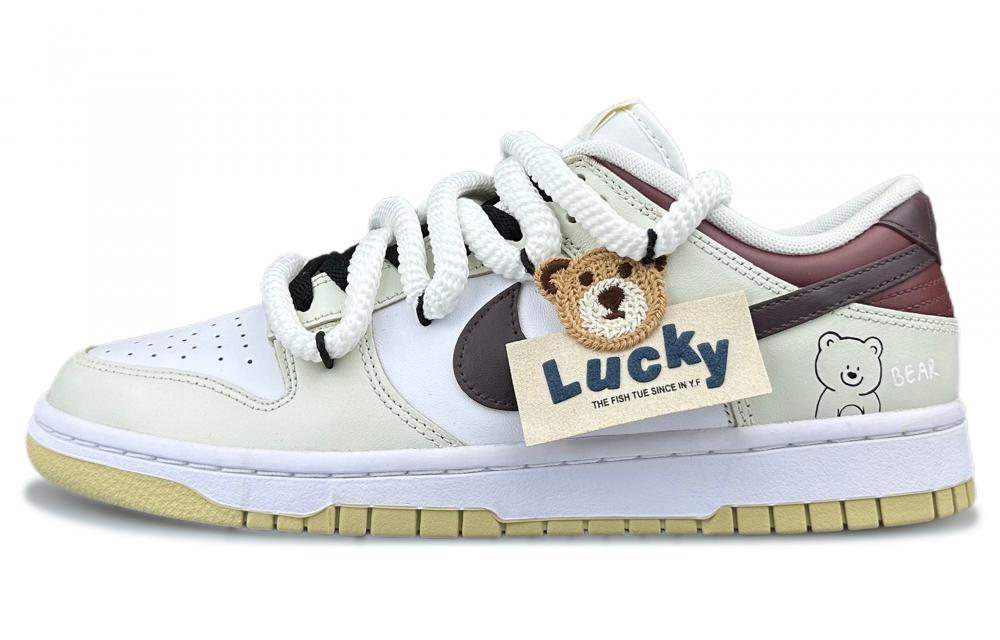 Nike Dunk Skateboard Shoes Men Low-Top Beige/Red