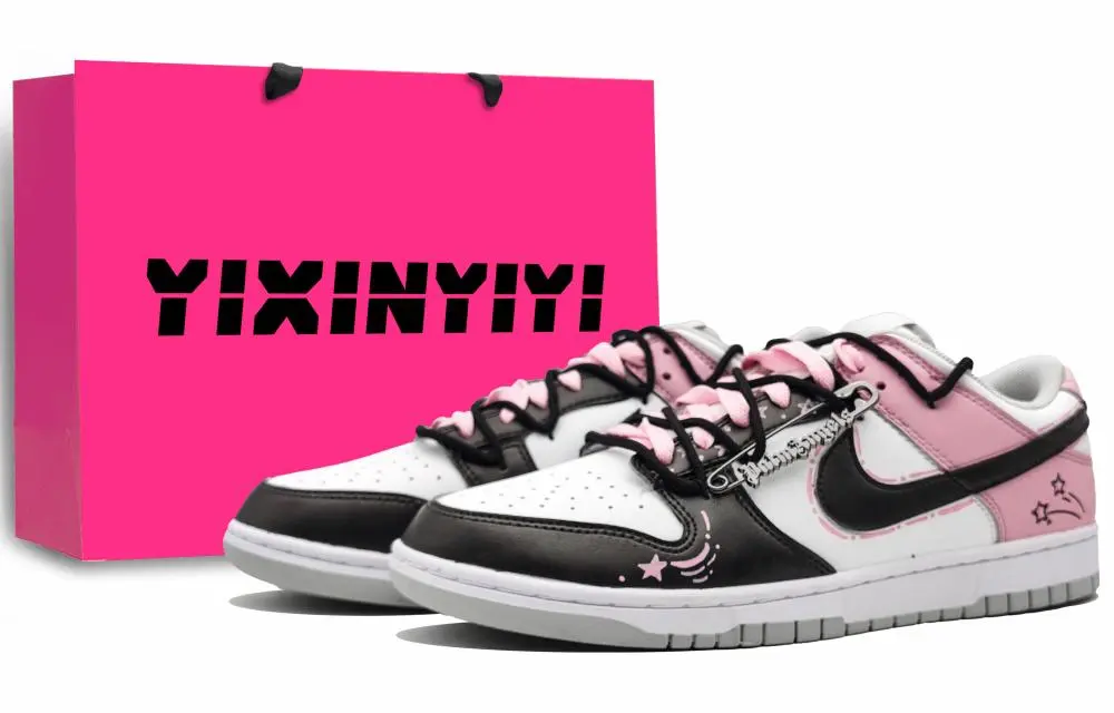 Nike Dunk Abrasion Resistant Low top Skateboard Shoes Unisex Sunglow Pink