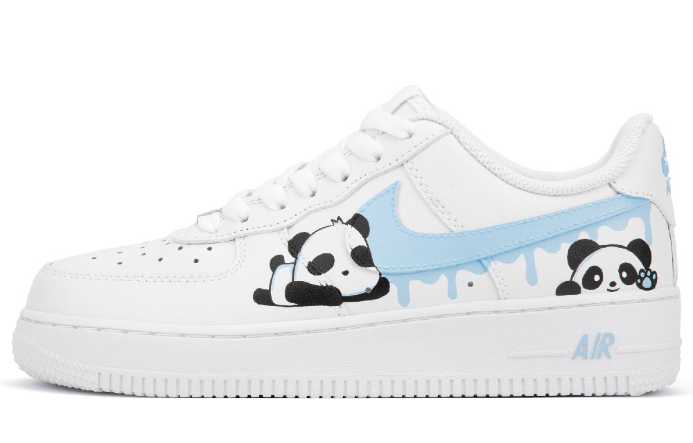 Nike Air Force 1 Anti Slip Wear Resistant Low Top Skateboard Shoes Unisex White Blue