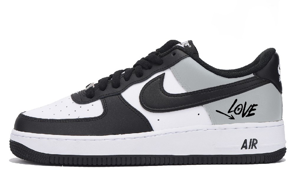 Nike Court Borough Anti-Slip Wear-Resistant Low-Top Skateboard Shoes Unisex Black Gray