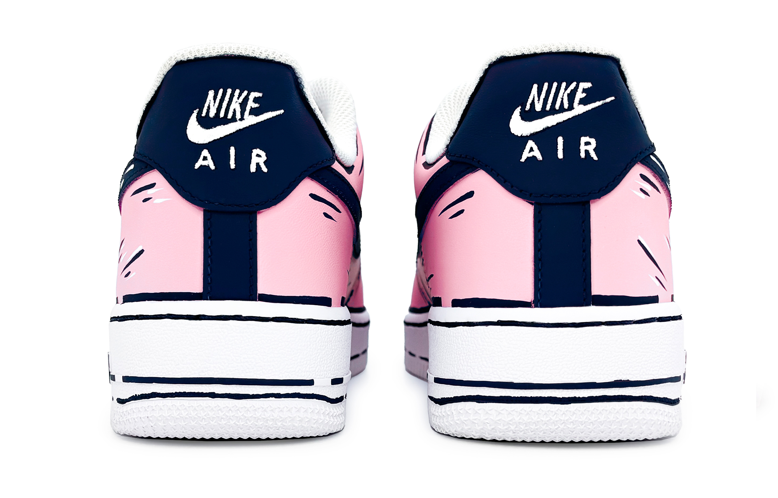 Nike Air Force 1 Anti-Slip Wear-Resistant Low-Top Skateboard Shoes Women's White Pink купить в интернет-магазине Yoocart с быстрой доставкой по России.