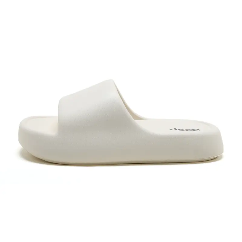 Jeep EVA Quick Dry Slide Slippers Men's Ecru