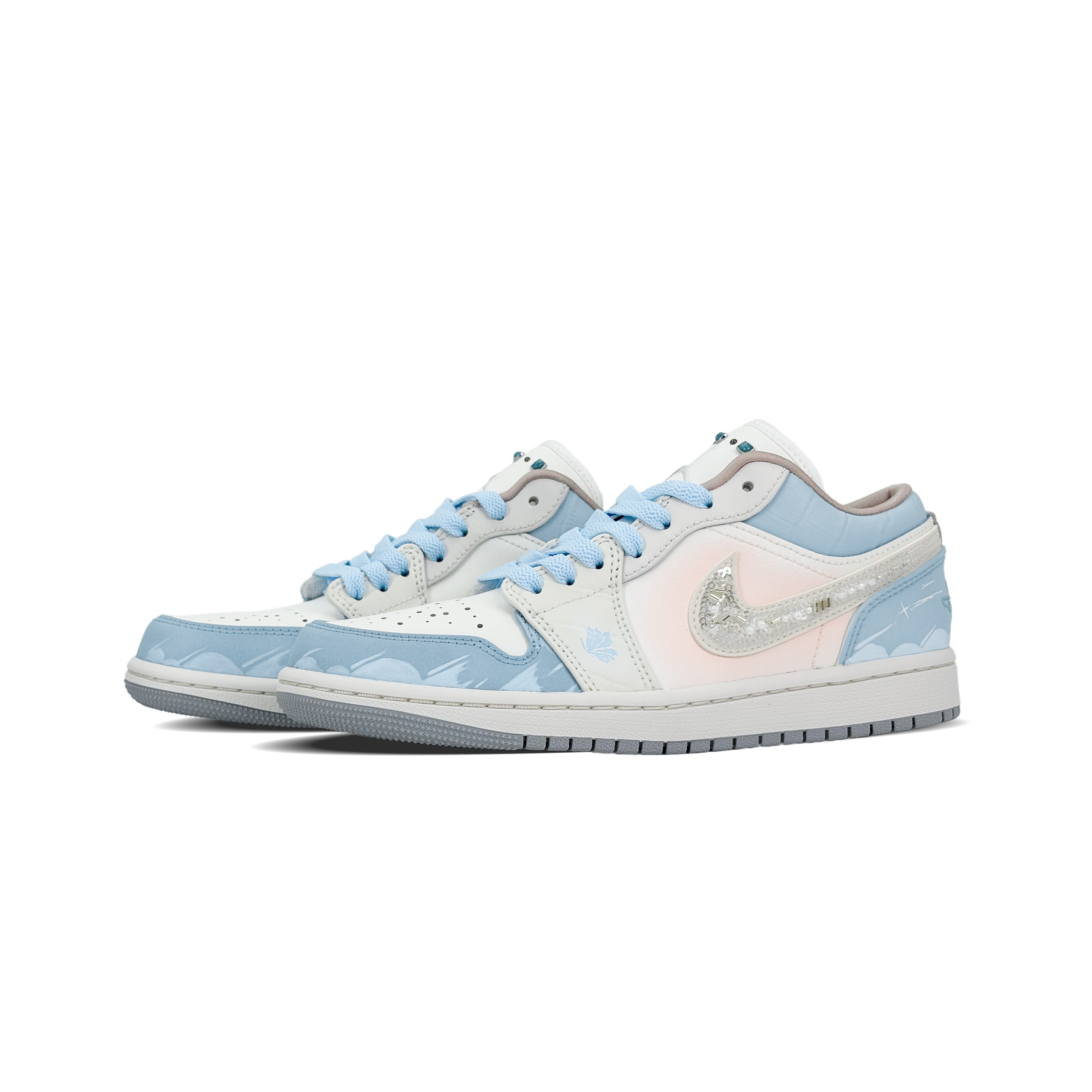 Jordan Air Jordan 1 Abrasion Resistant Low top Vintage Basketball Shoes Women's White Pink купить в интернет-магазине Yoocart с быстрой доставкой по России.