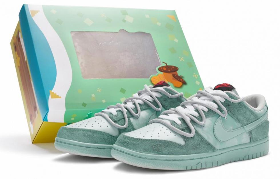 Nike Dunk Low Top Skateboard Shoes Men's Mint Green