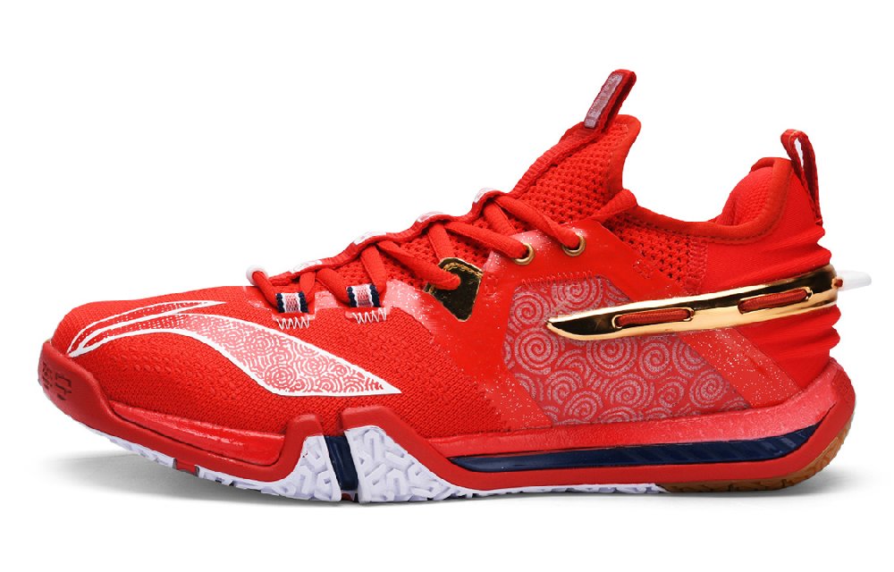LINING Flying Close To The Ground Badminton Shoes Women's Low-Top Red/Blue