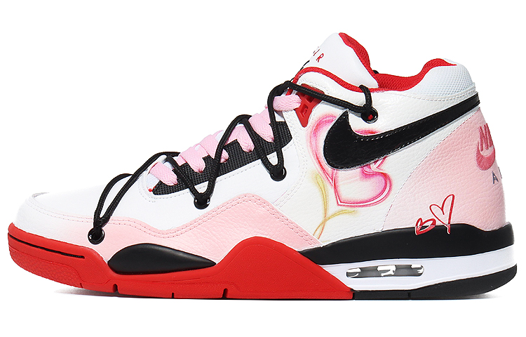 Nike Flight Legacy Mid-Top Vintage Basketball Shoes Unisex Red White