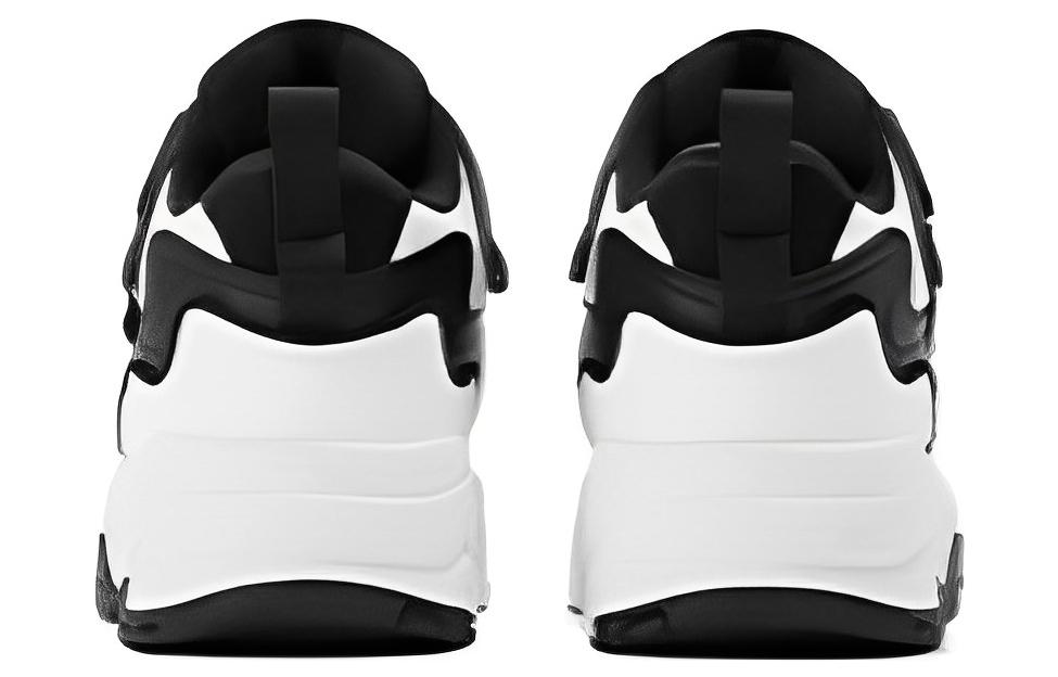 361° Warm Anti-Slip And Wear-Resistant Mid-Top Skateboard Shoes Women's Black White