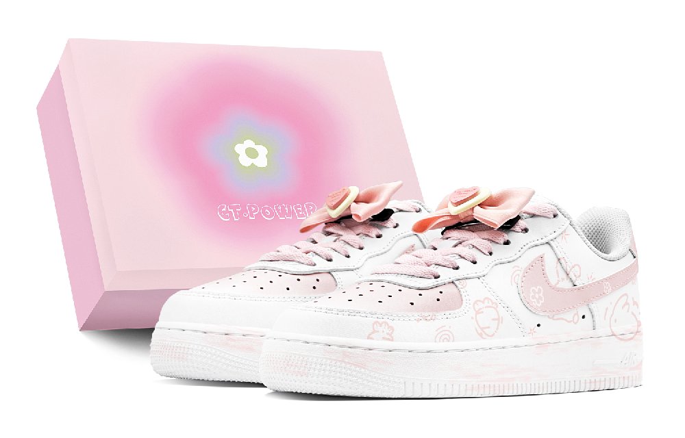 Nike Air Force 1 Low Air Force 1 Anti-Slip Wear-Resistant Low-Top Skateboard Shoes Women's Pink White
