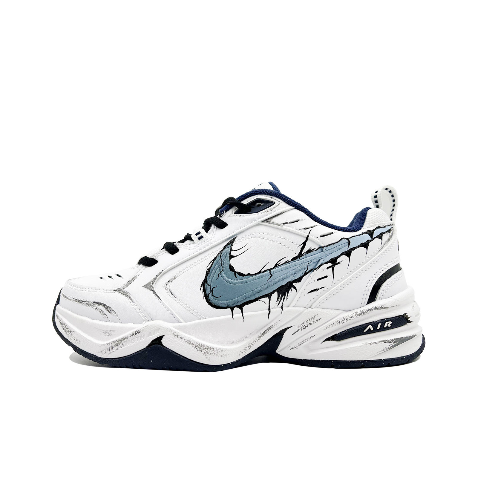 Nike Air Monarch 4 Chunky Sneakers Unisex Low top White Blue
