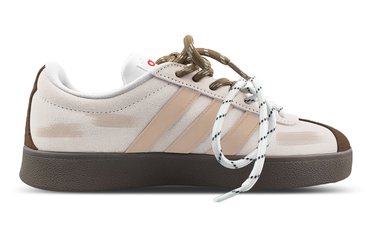 Adidas VL COURT 2.0 Low top Skateboard Shoes Unisex White Brown