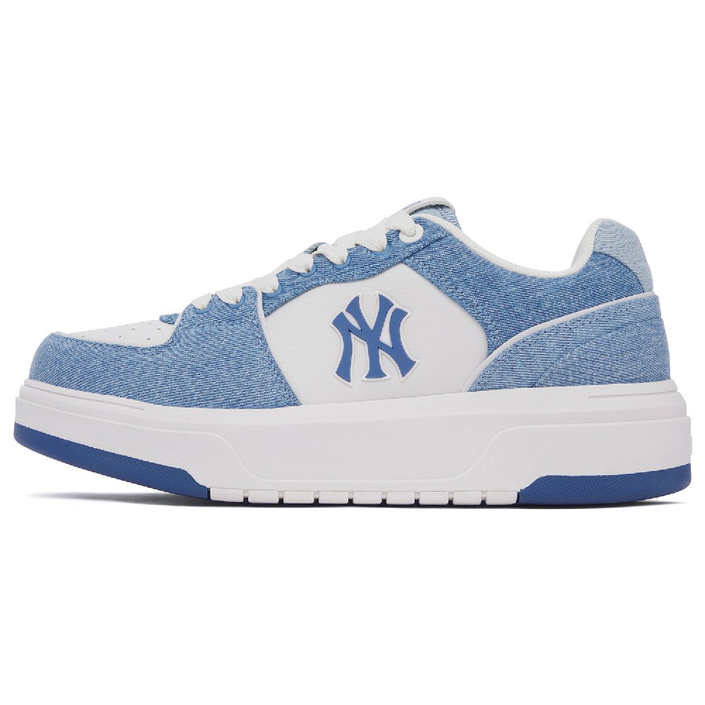 MLB Chunky Liner Wear-Resistant Low-Top Skateboard Shoes Unisex Blue White