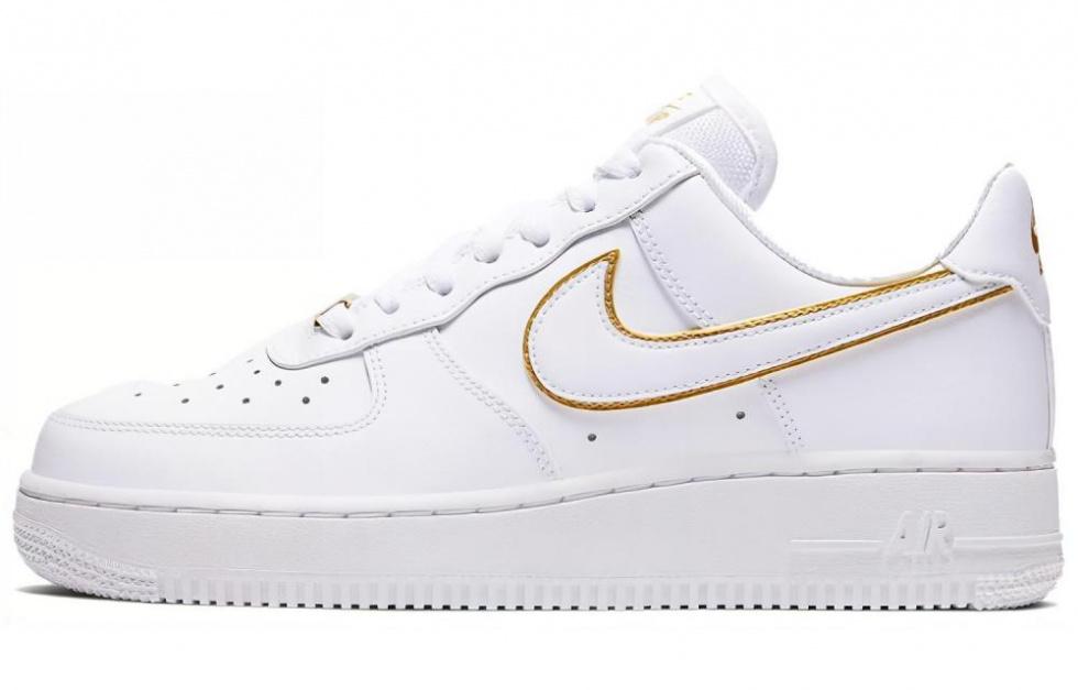 Nike Air Force 1 Low White Gold Swoosh Women's