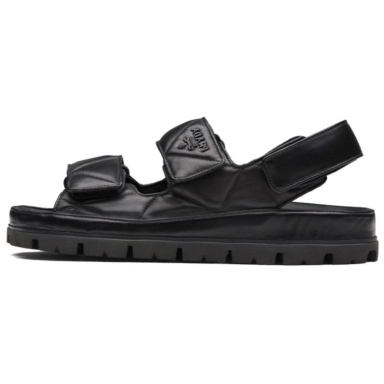 PRADA Padded Nappa Leather Sandals 'Black' Women's