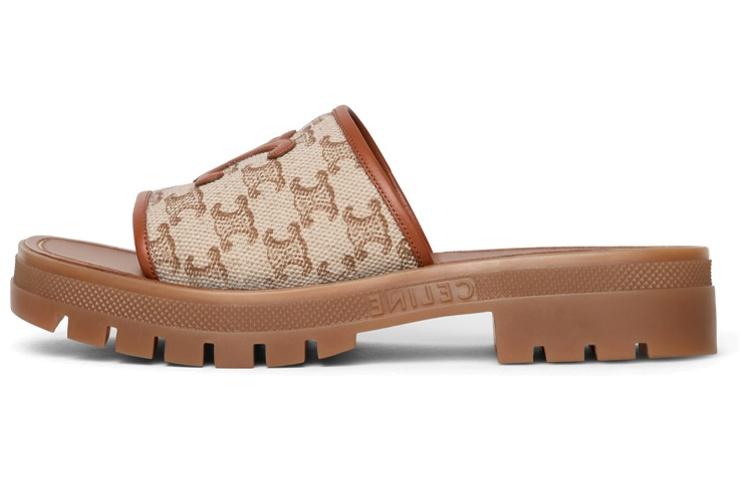 CELINE Slide Slippers Women's Brown