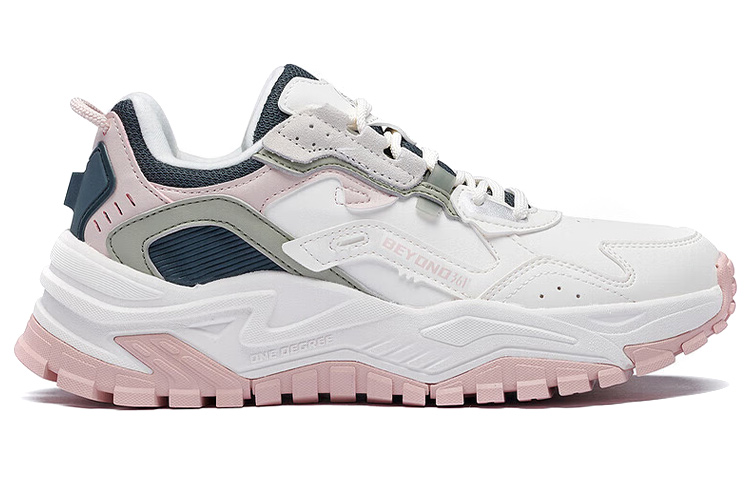 361° Abrasion Resistant Slip Resistant Low Top Sports Casual Shoes Women's White Gray