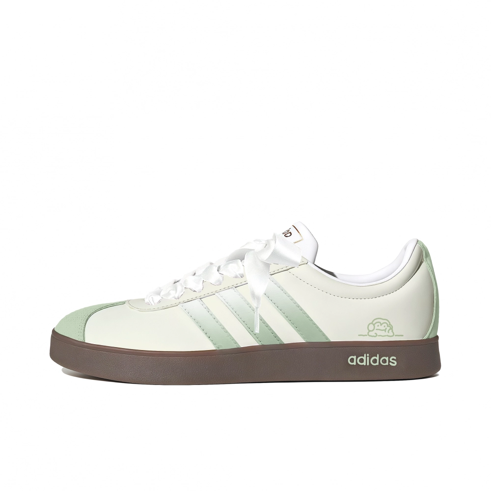 Adidas Neo VL Court 2.0 Abrasion Resistant Low Top Skateboard Shoes Unisex White Green