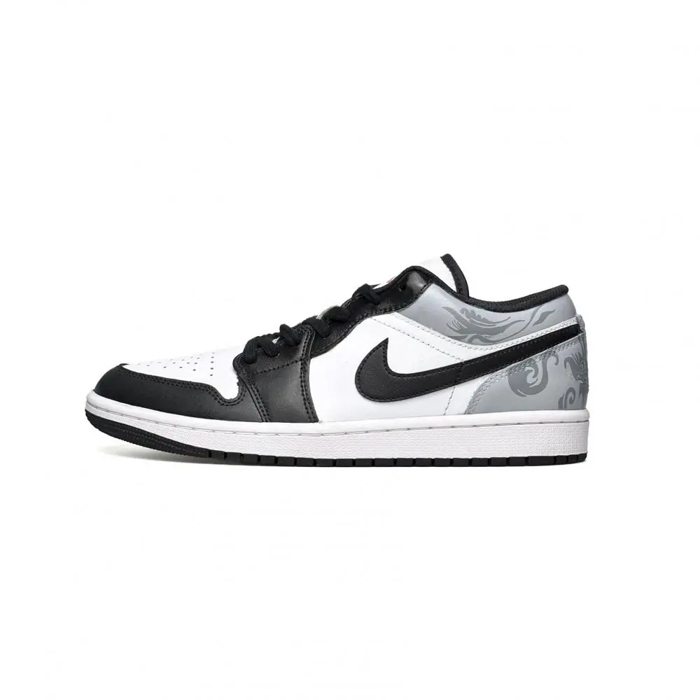 Jordan Air Jordan 1 WAO Abrasion Resistant Low top Vintage Basketball Shoes Unisex Black Gray