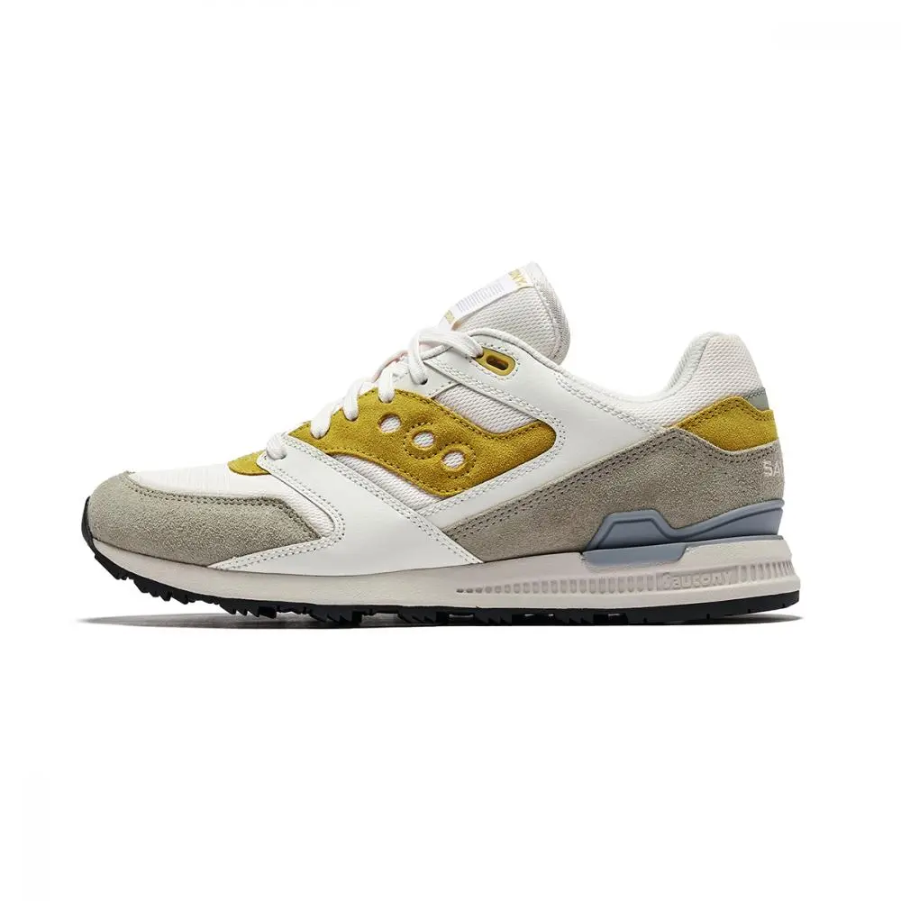 Saucony COURAGEOUS Slip-Resistant Low-Top Casual Shoes Unisex White Gray Yellow