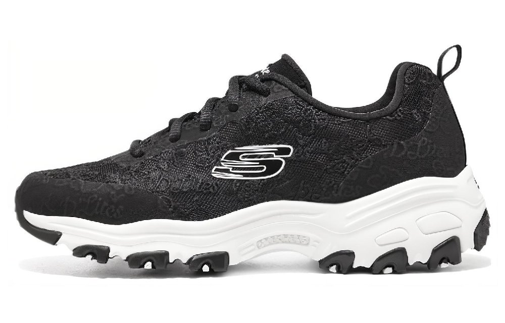 Skechers D'LITES 1.0 Low Top Chunky Sneakers Women's Black