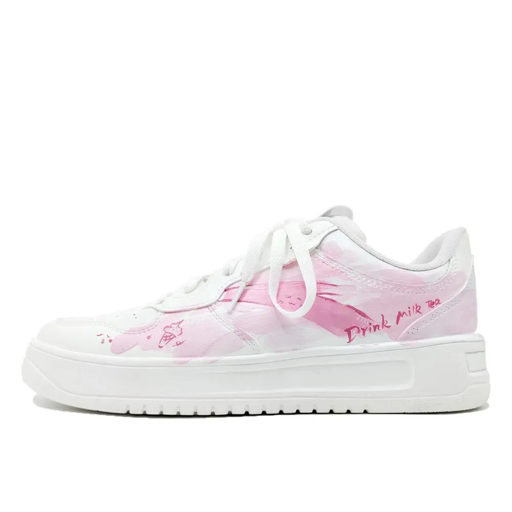 Anta Relaxed Cushioning And Abrasion Resistant Coverage Low top Skateboard Shoes Women's Pink