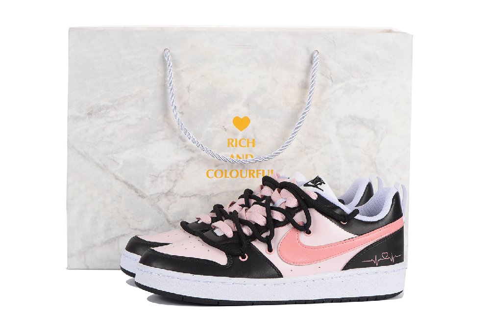 Nike Court Borough Skateboard Shoes Women's Low-Top Black