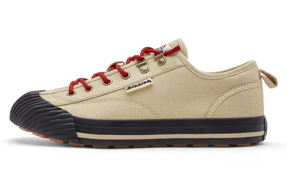 Dickies Low Top Skateboard Shoes Unisex Beige Black